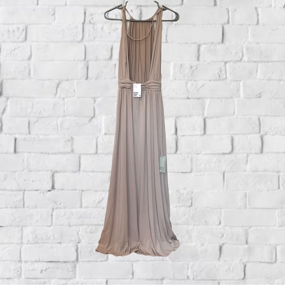 NWT H&M dusty rose maxi halter dress- size xs - Picture 2 of 3